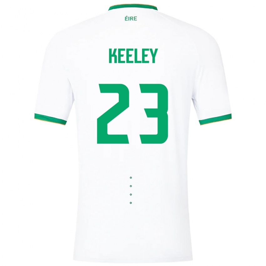 Herren Irische Josh Keeley #23 Weiß Auswärtstrikot Trikot 24-26 T-Shirt