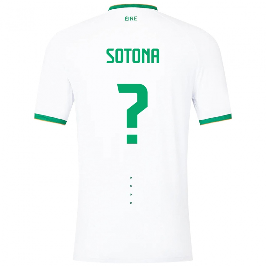 Herren Irische Deji Sotona #0 Weiß Auswärtstrikot Trikot 24-26 T-Shirt
