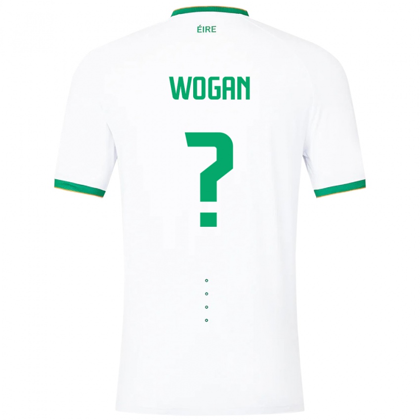 Herren Irische Andrew Wogan #0 Weiß Auswärtstrikot Trikot 24-26 T-Shirt