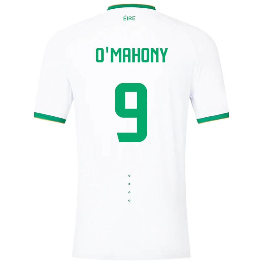 Herren Irische Mark O'mahony #9 Weiß Auswärtstrikot Trikot 24-26 T-Shirt