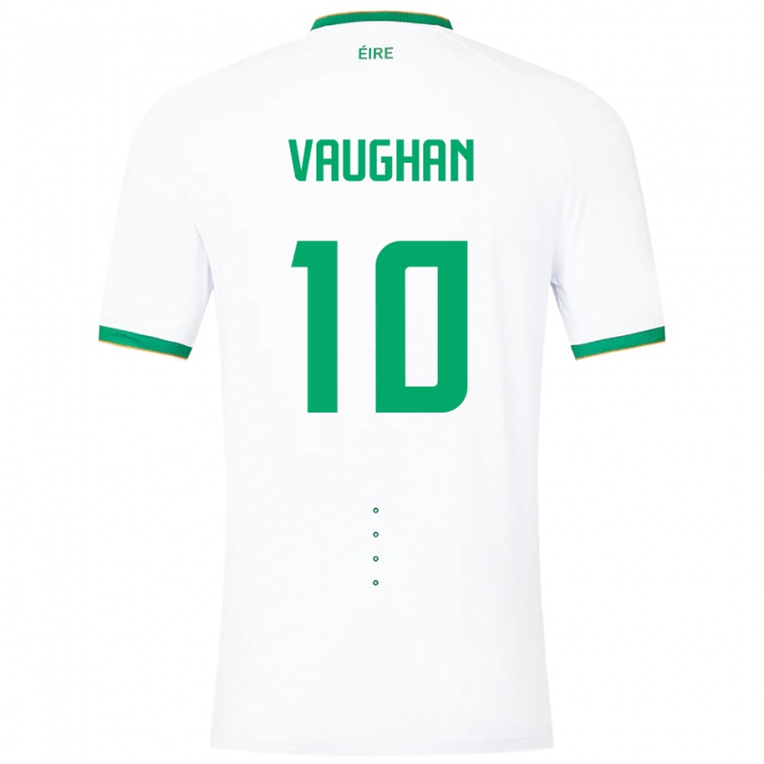 Herren Irische Harry Vaughan #10 Weiß Auswärtstrikot Trikot 24-26 T-Shirt