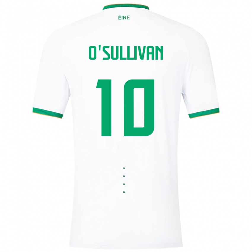 Herren Irische Denise O'sullivan #10 Weiß Auswärtstrikot Trikot 24-26 T-Shirt