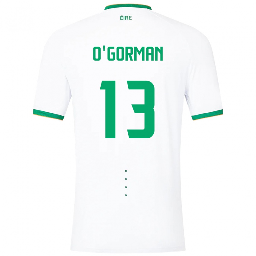 Herren Irische Áine O'gorman #13 Weiß Auswärtstrikot Trikot 24-26 T-Shirt