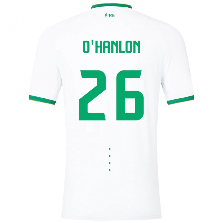 Herren Irische Tara O'hanlon #26 Weiß Auswärtstrikot Trikot 24-26 T-Shirt