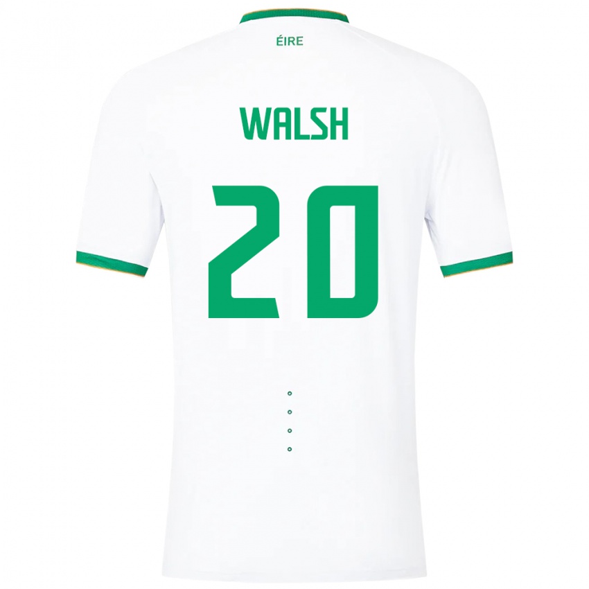 Herren Irische Claire Walsh #20 Weiß Auswärtstrikot Trikot 24-26 T-Shirt