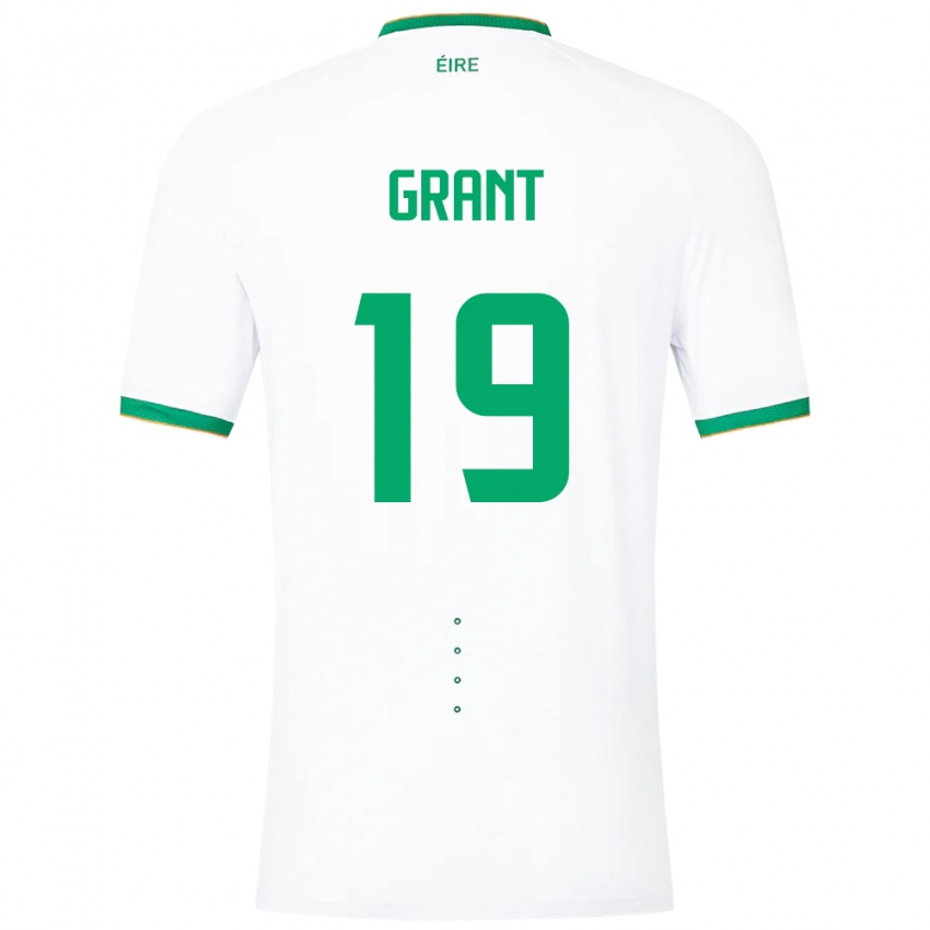 Herren Irische Ciara Grant #19 Weiß Auswärtstrikot Trikot 24-26 T-Shirt