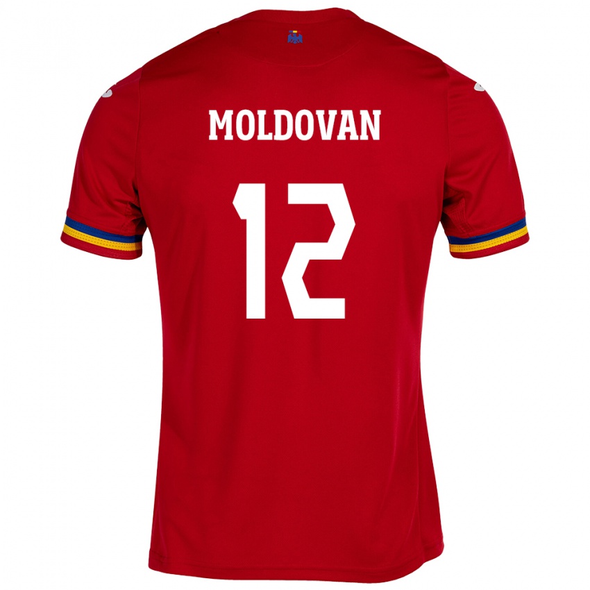 Herren Rumänische Horaţiu Moldovan #12 Rot Auswärtstrikot Trikot 24-26 T-Shirt
