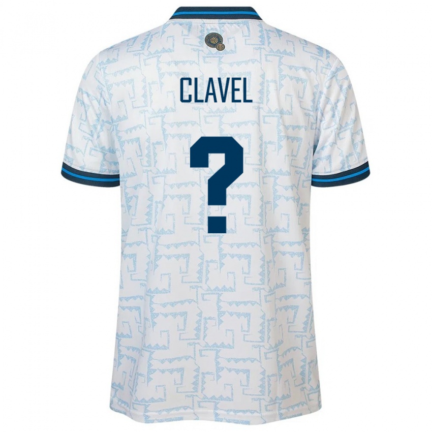 Herren El Salvador Rudy Clavel #0 Weiß Auswärtstrikot Trikot 24-26 T-Shirt
