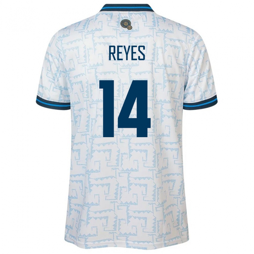 Herren El Salvador Karen Reyes #14 Weiß Auswärtstrikot Trikot 24-26 T-Shirt