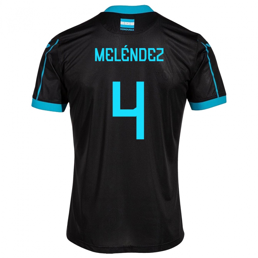 Herren Honduras Carlos Meléndez #4 Schwarz Auswärtstrikot Trikot 24-26 T-Shirt