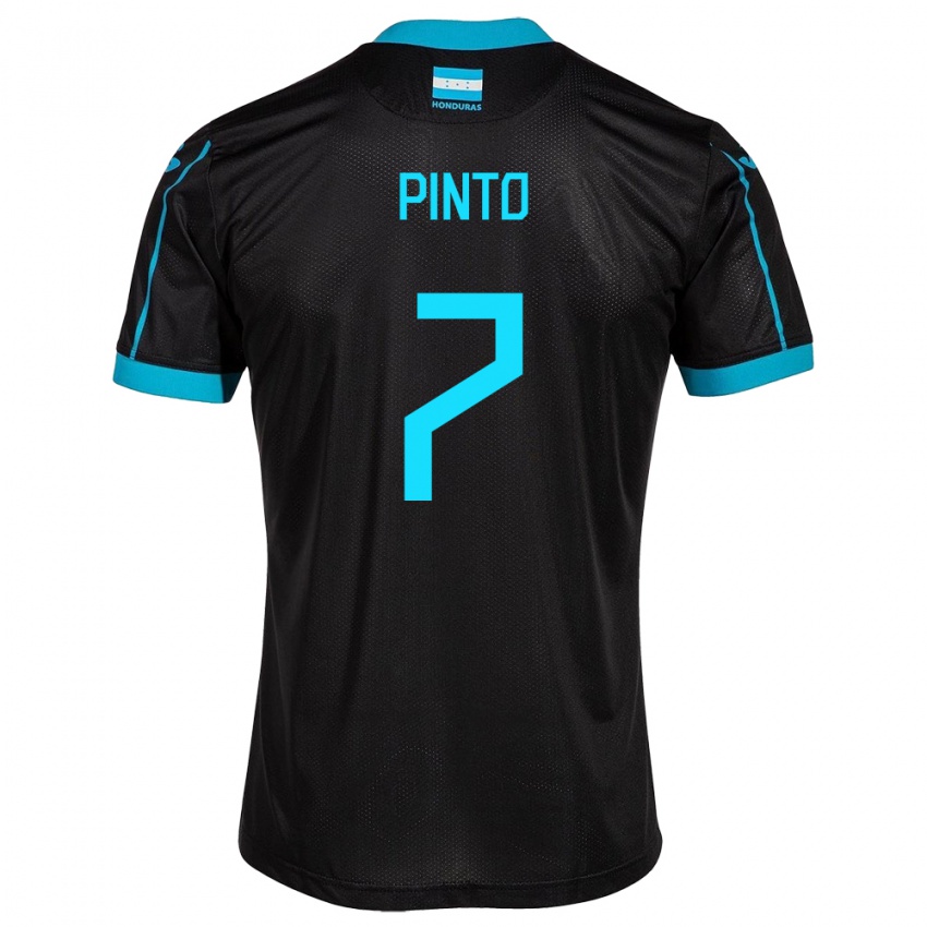 Herren Honduras José Pinto #7 Schwarz Auswärtstrikot Trikot 24-26 T-Shirt