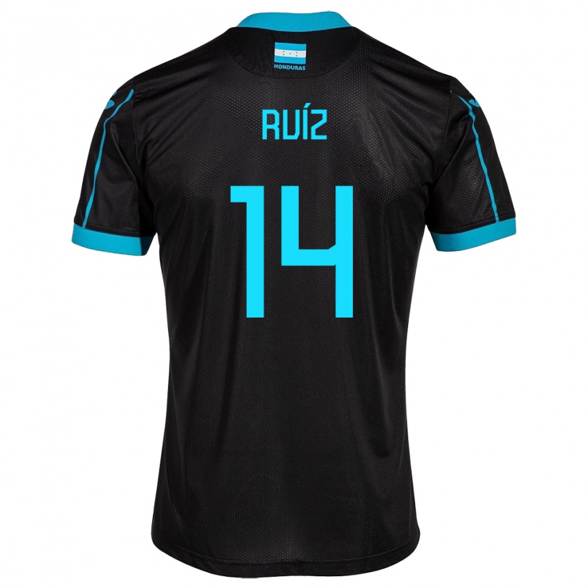 Herren Honduras David Ruíz #14 Schwarz Auswärtstrikot Trikot 24-26 T-Shirt