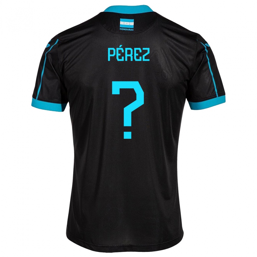 Herren Honduras Stedman Pérez #0 Schwarz Auswärtstrikot Trikot 24-26 T-Shirt