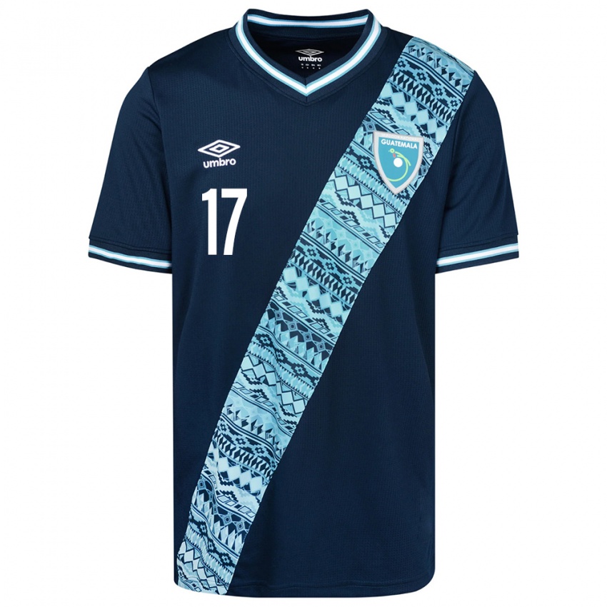 Herren Guatemala Sandra Ovando #17 Blau Auswärtstrikot Trikot 24-26 T-Shirt