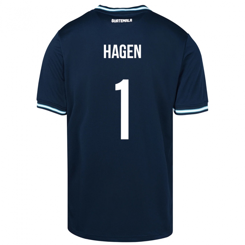 Herren Guatemala Nicholas Hagen #1 Blau Auswärtstrikot Trikot 24-26 T-Shirt