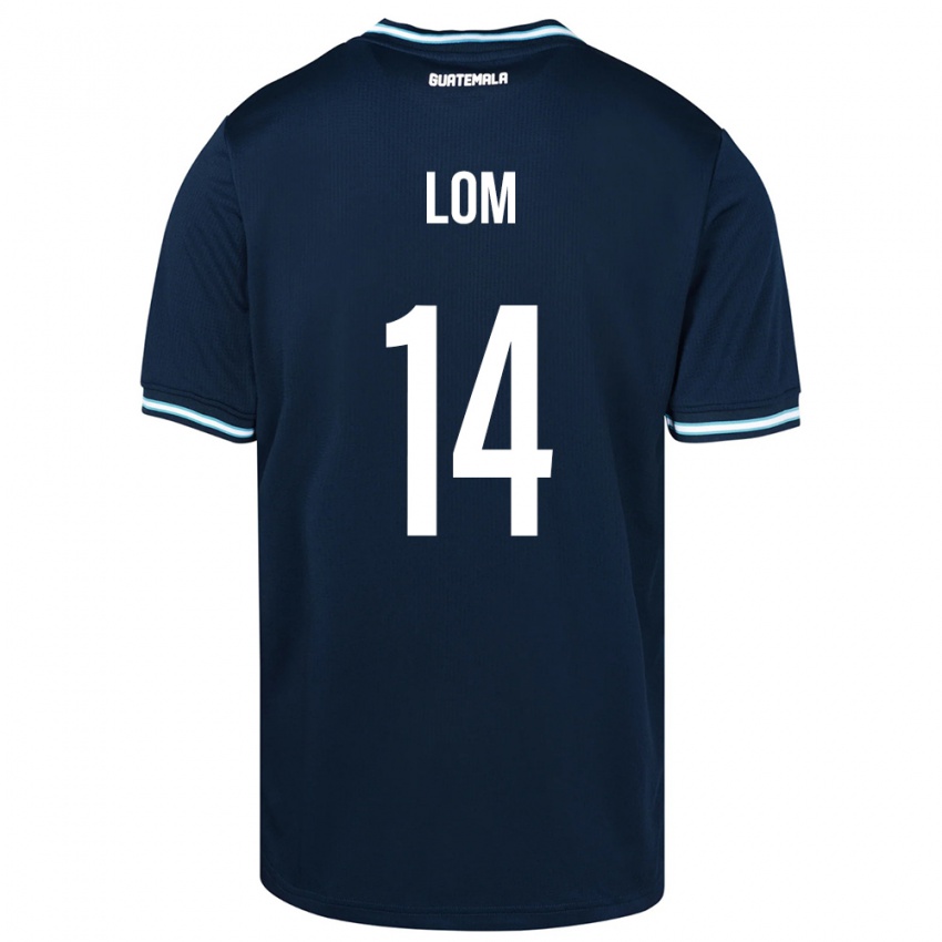 Herren Guatemala Darwin Lom #14 Blau Auswärtstrikot Trikot 24-26 T-Shirt