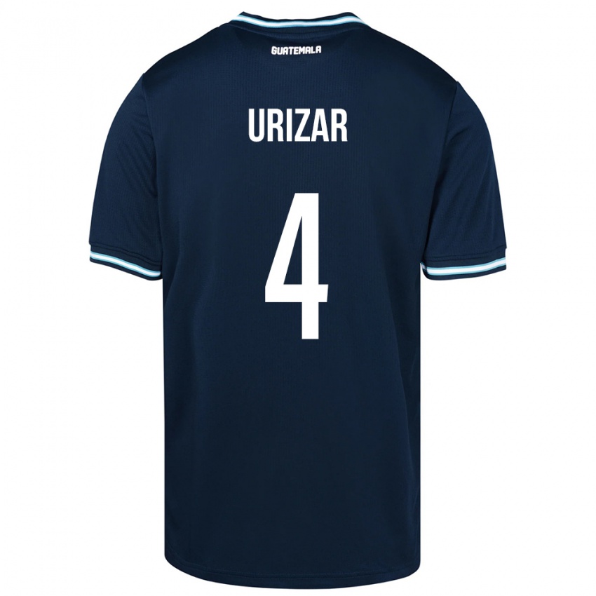 Herren Guatemala Jeshua Urizar #4 Blau Auswärtstrikot Trikot 24-26 T-Shirt