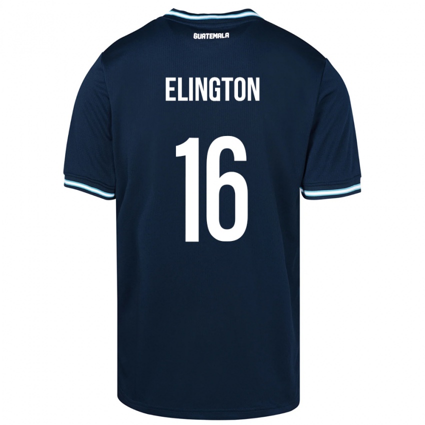 Herren Guatemala Elvi Elington #16 Blau Auswärtstrikot Trikot 24-26 T-Shirt