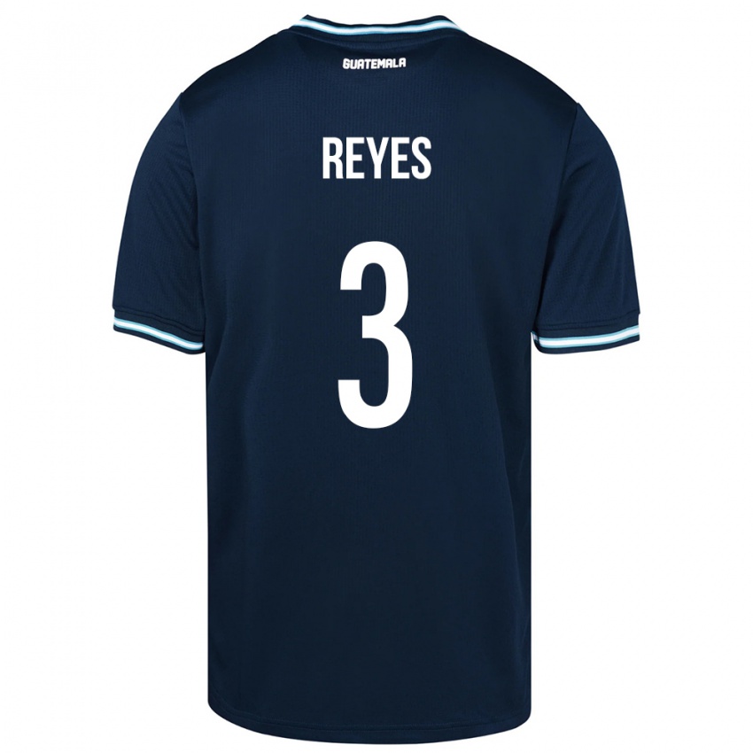 Herren Guatemala Martha Reyes #3 Blau Auswärtstrikot Trikot 24-26 T-Shirt