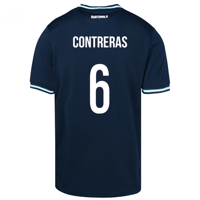 Herren Guatemala María Contreras #6 Blau Auswärtstrikot Trikot 24-26 T-Shirt