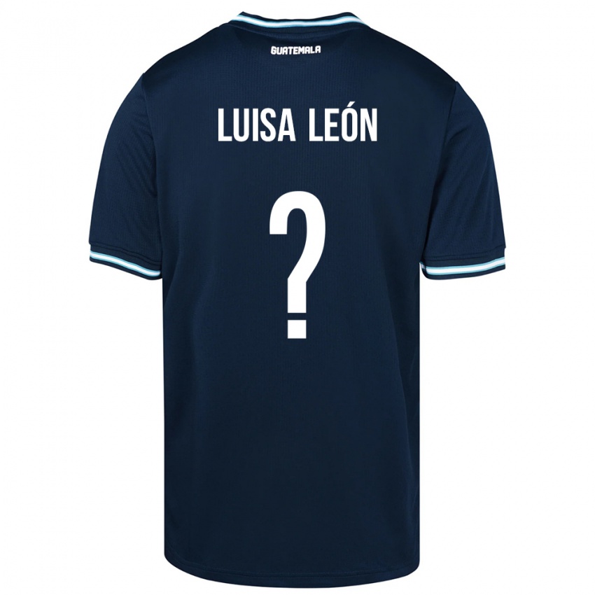 Herren Guatemala Luisa León #0 Blau Auswärtstrikot Trikot 24-26 T-Shirt