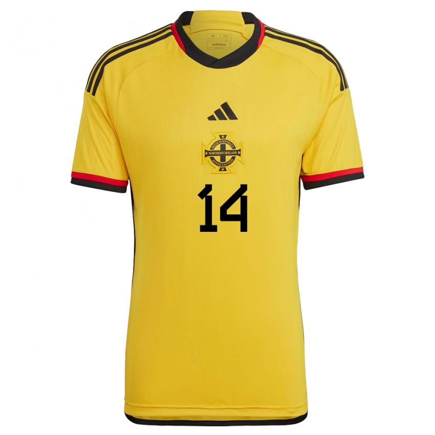 Herren Nordirland Lauren Wade #14 Weiß Auswärtstrikot Trikot 24-26 T-Shirt