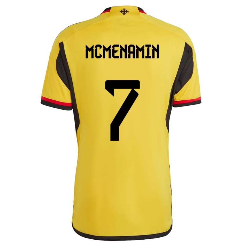 Herren Nordirland Conor Mcmenamin #7 Weiß Auswärtstrikot Trikot 24-26 T-Shirt