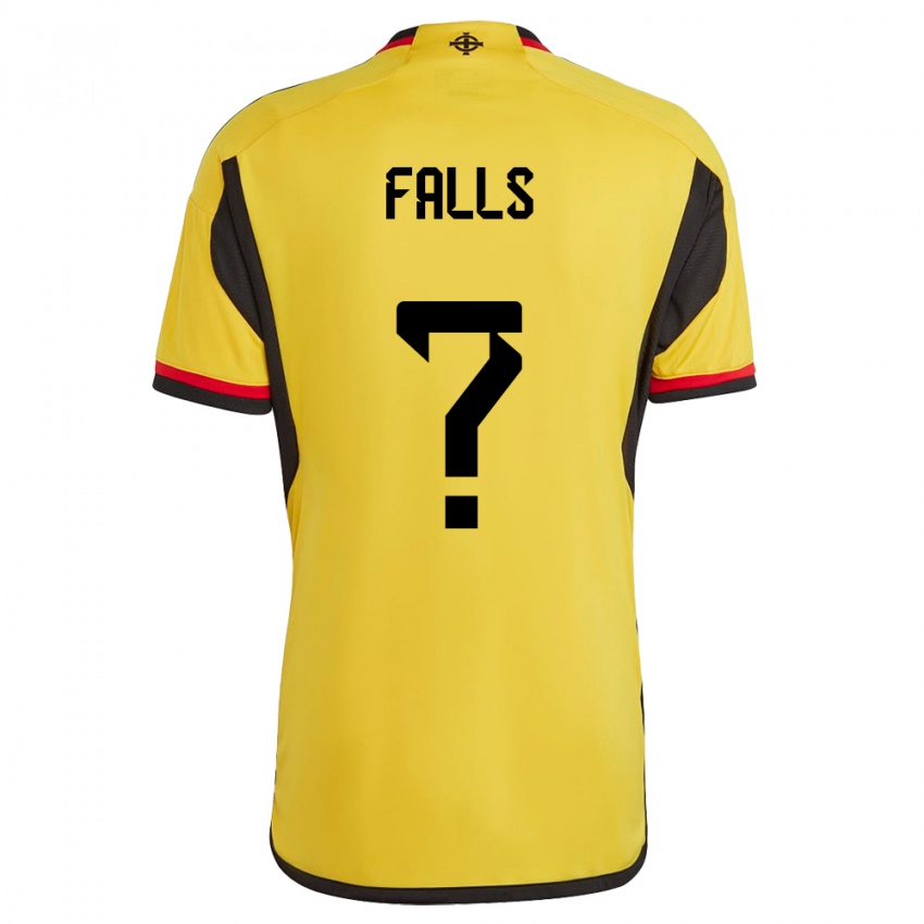 Herren Nordirland Conor Falls #0 Weiß Auswärtstrikot Trikot 24-26 T-Shirt