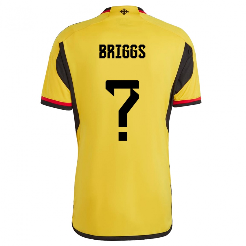 Herren Nordirland Josh Briggs #0 Weiß Auswärtstrikot Trikot 24-26 T-Shirt