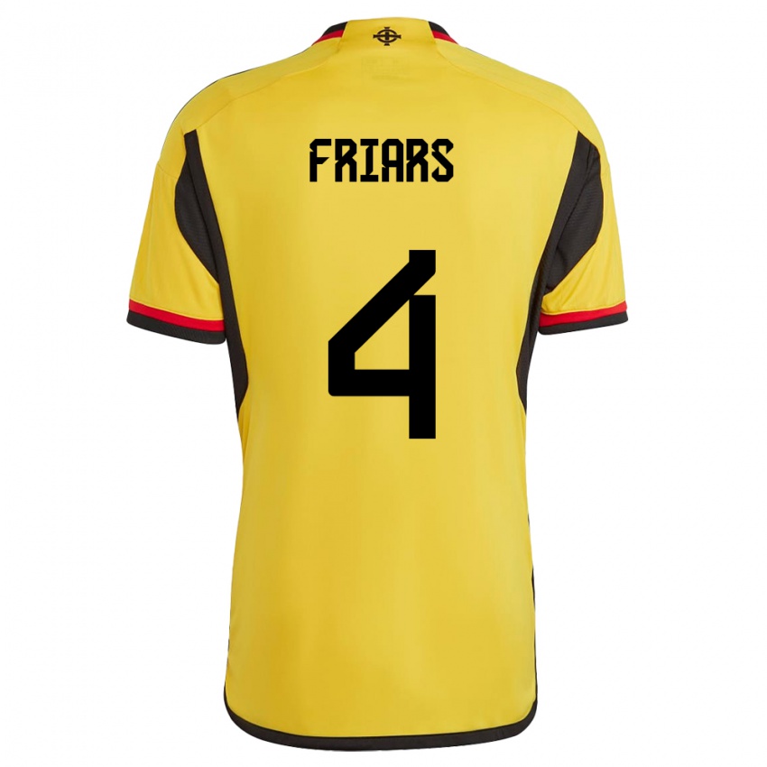 Herren Nordirland Alfie Friars #4 Weiß Auswärtstrikot Trikot 24-26 T-Shirt