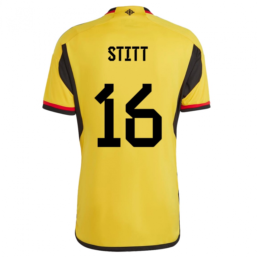 Herren Nordirland Dylan Stitt #16 Weiß Auswärtstrikot Trikot 24-26 T-Shirt