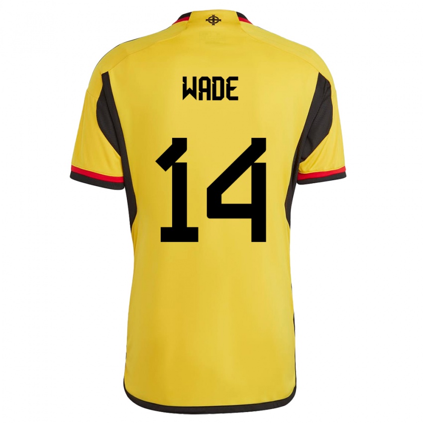 Herren Nordirland Lauren Wade #14 Weiß Auswärtstrikot Trikot 24-26 T-Shirt