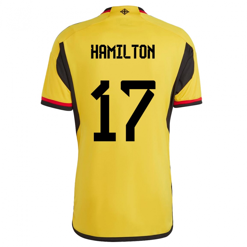 Herren Nordirland Caragh Hamilton #17 Weiß Auswärtstrikot Trikot 24-26 T-Shirt