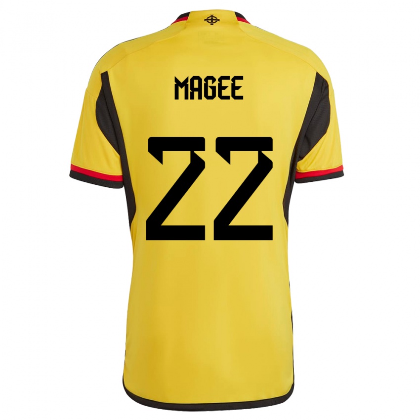 Herren Nordirland Abbie Magee #22 Weiß Auswärtstrikot Trikot 24-26 T-Shirt