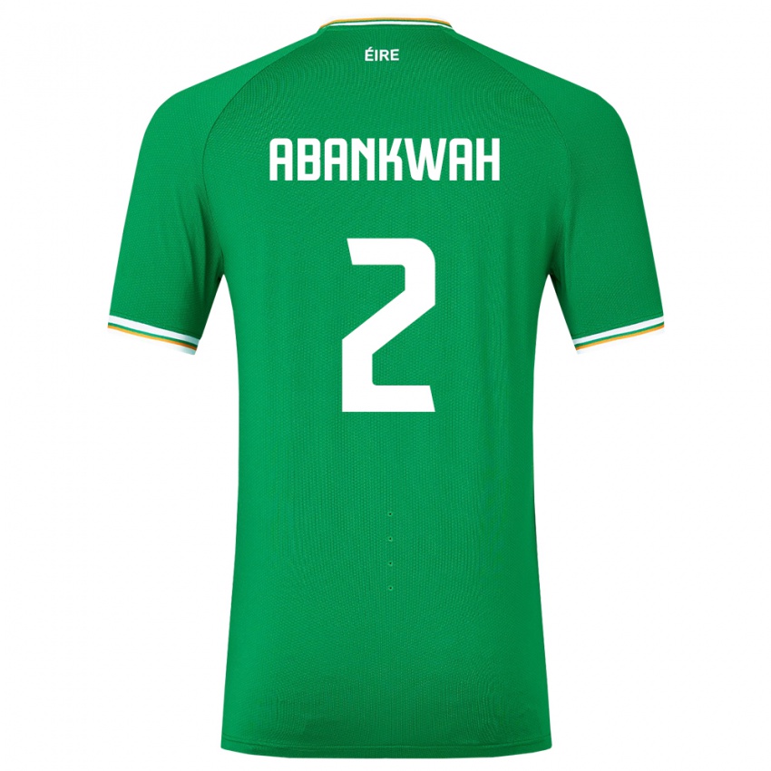 Damen Irische James Abankwah #2 Grün Heimtrikot Trikot 24-26 T-Shirt
