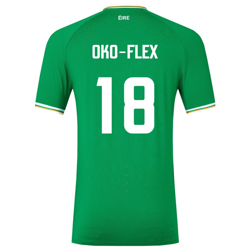 Damen Irische Armstrong Oko-Flex #18 Grün Heimtrikot Trikot 24-26 T-Shirt