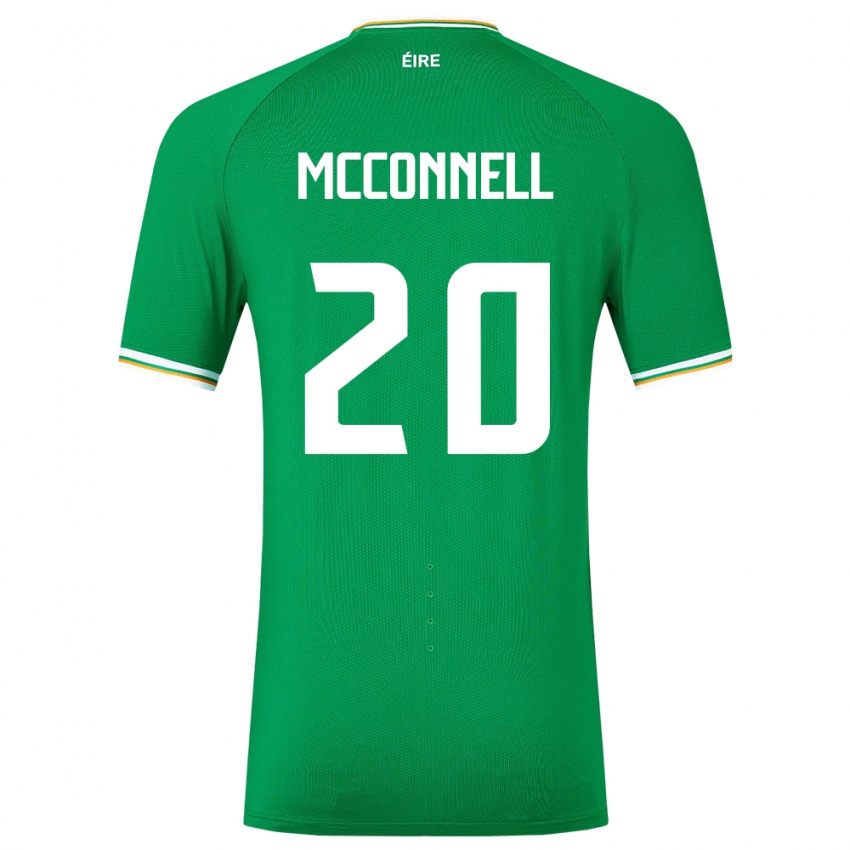 Damen Irische Glenn Mcconnell #20 Grün Heimtrikot Trikot 24-26 T-Shirt