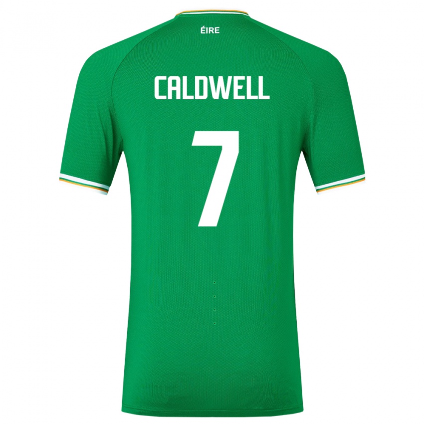 Damen Irische Diane Caldwell #7 Grün Heimtrikot Trikot 24-26 T-Shirt