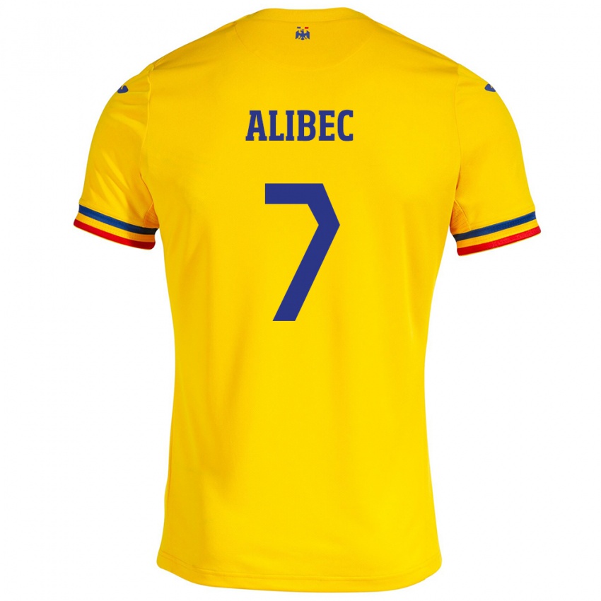Damen Rumänische Denis Alibec #7 Gelb Heimtrikot Trikot 24-26 T-Shirt