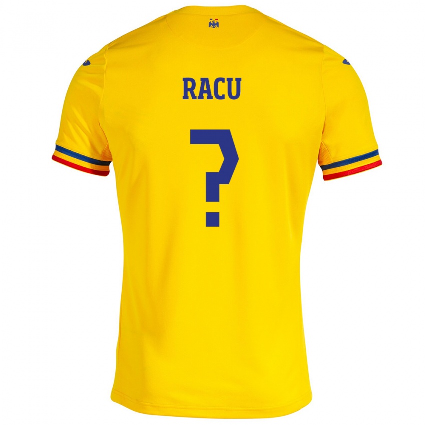 Damen Rumänische Andrei Racu #0 Gelb Heimtrikot Trikot 24-26 T-Shirt