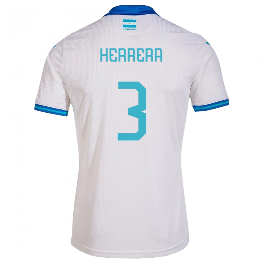 Damen Honduras David Herrera #3 Weiß Heimtrikot Trikot 24-26 T-Shirt