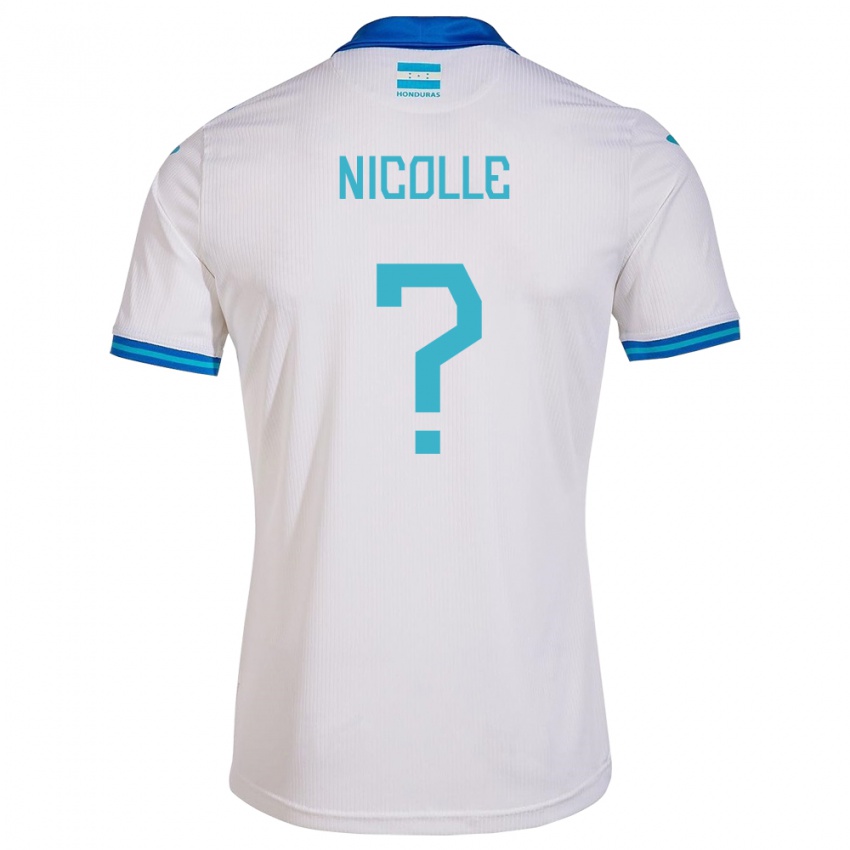Damen Honduras Nicolle García #0 Weiß Heimtrikot Trikot 24-26 T-Shirt