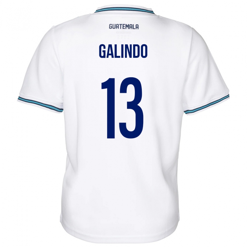 Damen Guatemala Alejandro Galindo #13 Weiß Heimtrikot Trikot 24-26 T-Shirt