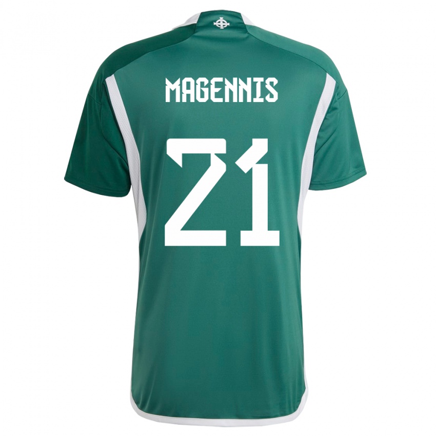 Damen Nordirland Josh Magennis #21 Grün Heimtrikot Trikot 24-26 T-Shirt