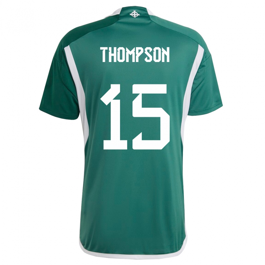 Damen Nordirland Jordan Thompson #15 Grün Heimtrikot Trikot 24-26 T-Shirt