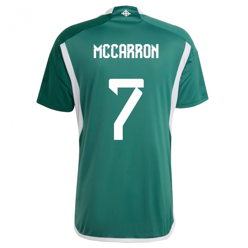 Damen Nordirland Chloe Mccarron #7 Grün Heimtrikot Trikot 24-26 T-Shirt