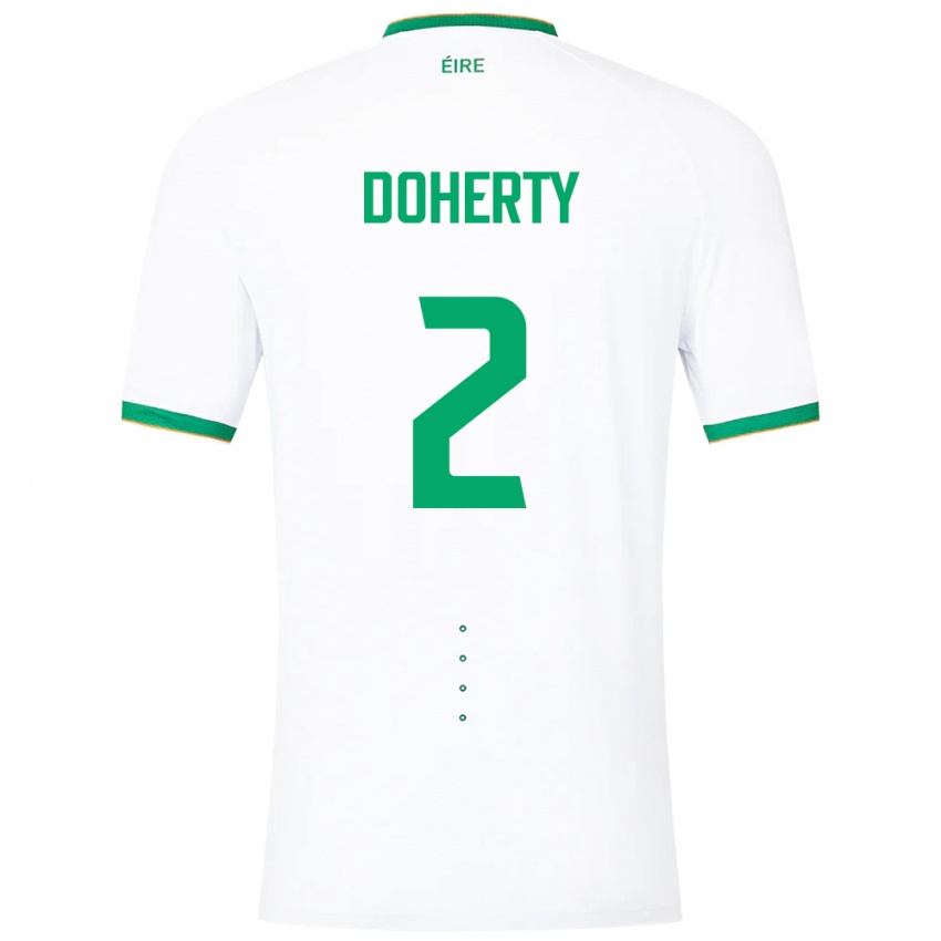 Damen Irische Matt Doherty #2 Weiß Auswärtstrikot Trikot 24-26 T-Shirt