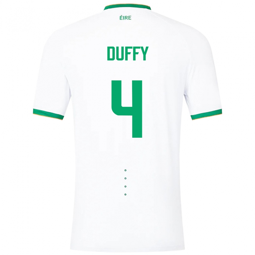 Damen Irische Shane Duffy #4 Weiß Auswärtstrikot Trikot 24-26 T-Shirt