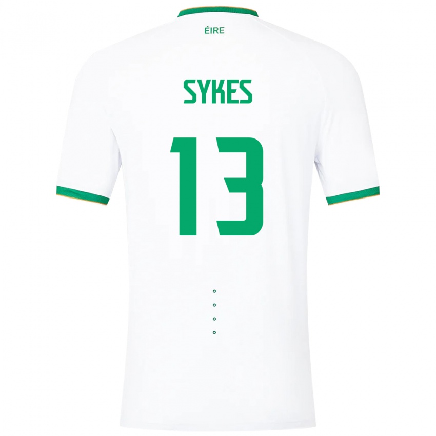 Damen Irische Mark Sykes #13 Weiß Auswärtstrikot Trikot 24-26 T-Shirt