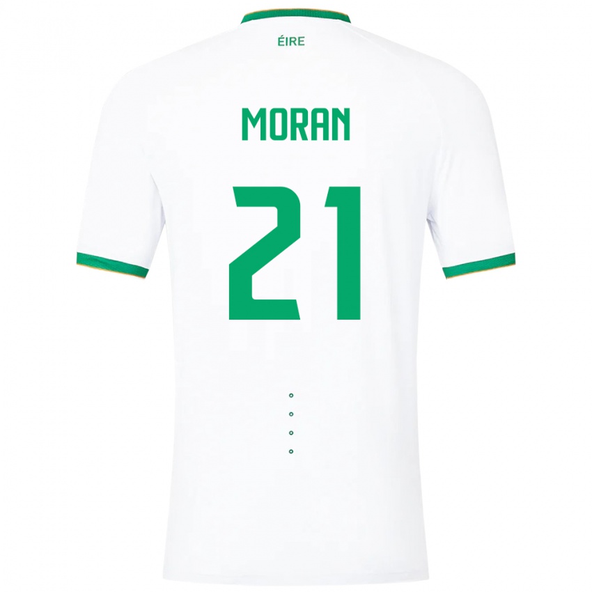 Damen Irische Andy Moran #21 Weiß Auswärtstrikot Trikot 24-26 T-Shirt